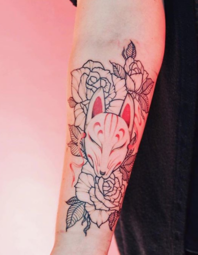 Kitsune mask tattoos